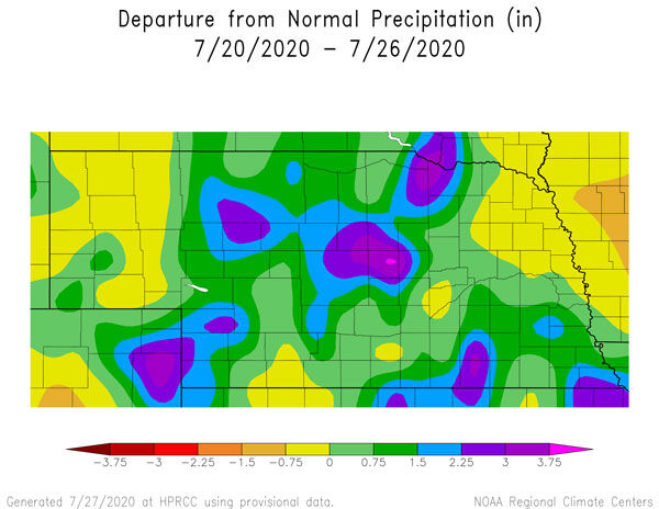 Nebraska precipitation 7-26-20